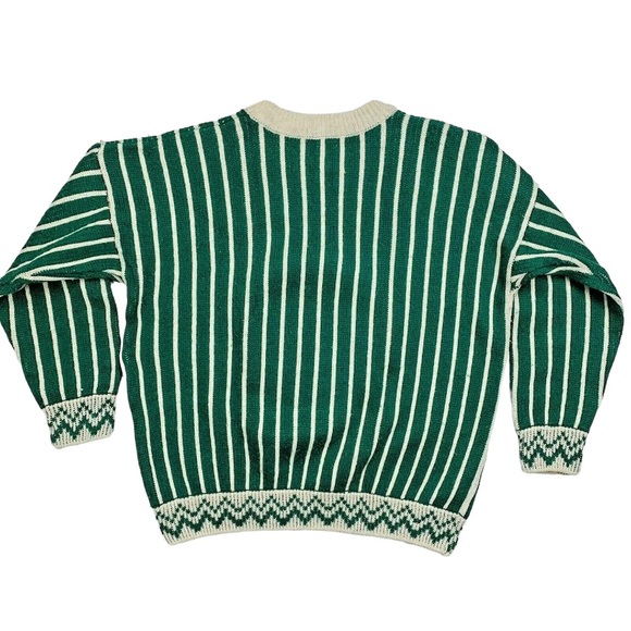 Vtg Mens Sz Small Esprit Knit Sweater Wool Pullover Striped Rancho Grande Retro - Picture 2 of 5